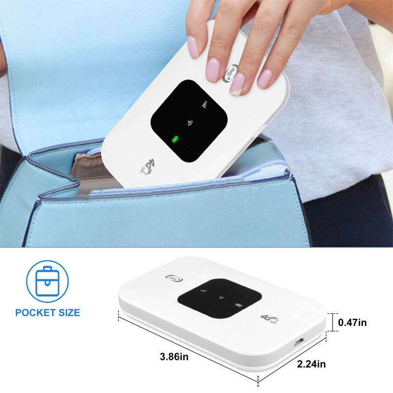 Bộ Phát WIFI Di Động Từ Sim 4G/5G/LTE ZTE MF800 - Pin 2100mAh - Bộ Phát WIFI Không Dây Kết Nối Tối Đa 10 Thiết Bị - Hàng Chính Hãng