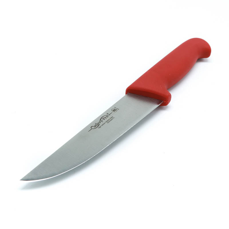 Dao Thái Thịt Cutlery-Pro Lưỡi Thẳng Cán Đỏ 152Mm