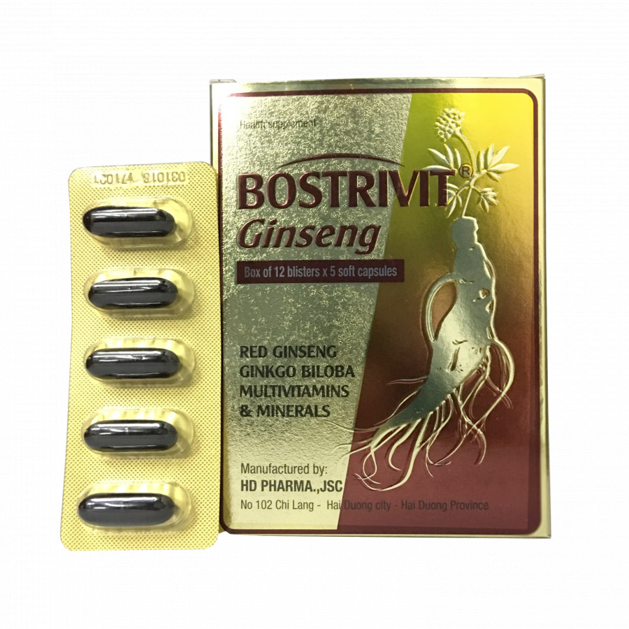 BOSTRIVIT GINSENG 60 viên - bổ sung dinh dưỡng, bảo vệ sức khỏe người già