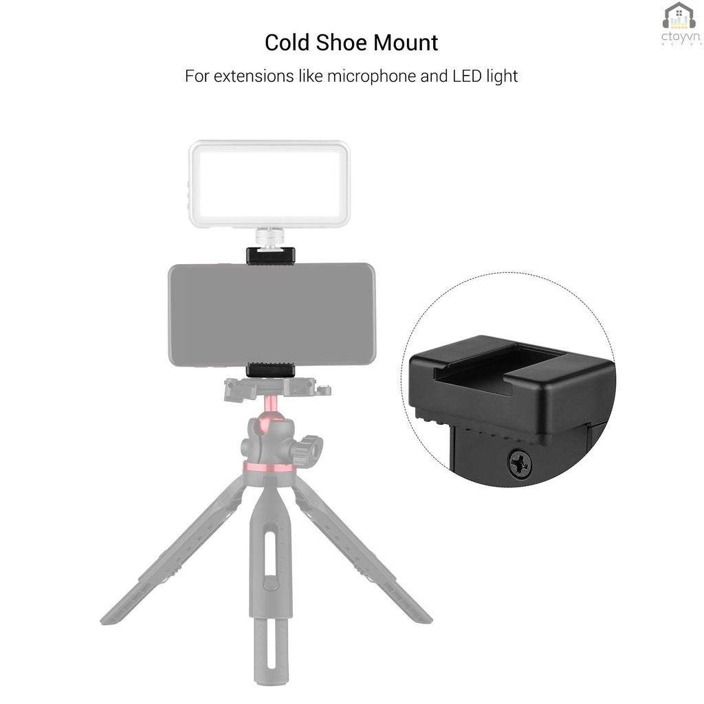 Kẹp giữ điện thoại chuyển đổi với ngàm ren kép 1/4 gắn tripod gậy selfie micro tương thích với điện thoại iPhone