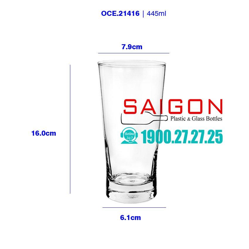 Ly Thủy Tinh Ocean Ethan Long Drink 445ml | B21416 , Nhập Khẩu Thái Lan