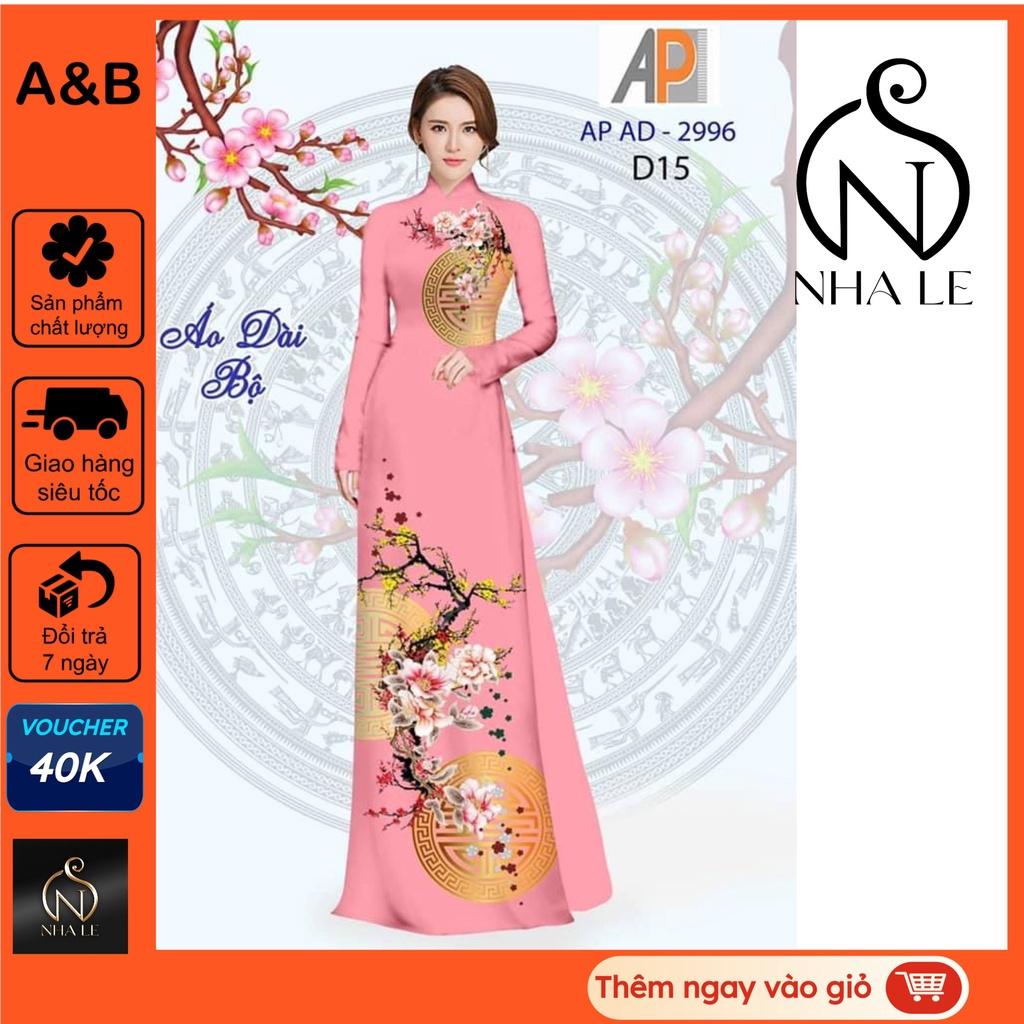 Vải may áo dài in 3D họa tiết Hoa Tết sang trọng