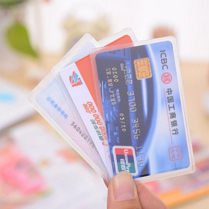Combo 5 Vỏ bọc thẻ căn cước, thẻ tín dụng, bằng lái xe ATM trong suốt