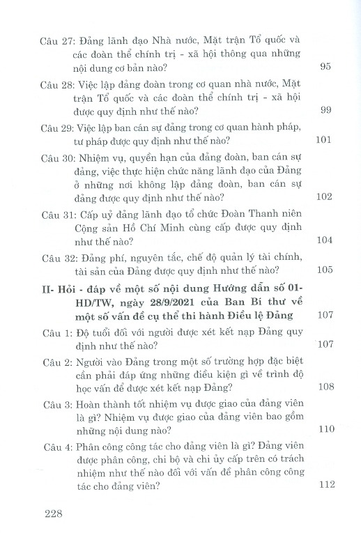 Sách Hỏi - Đáp Về Quy Định Và Hướng Dẫn Thi Hành Điều Lệ Đảng - NXB Chính Trị Quốc Gia Sự Thật