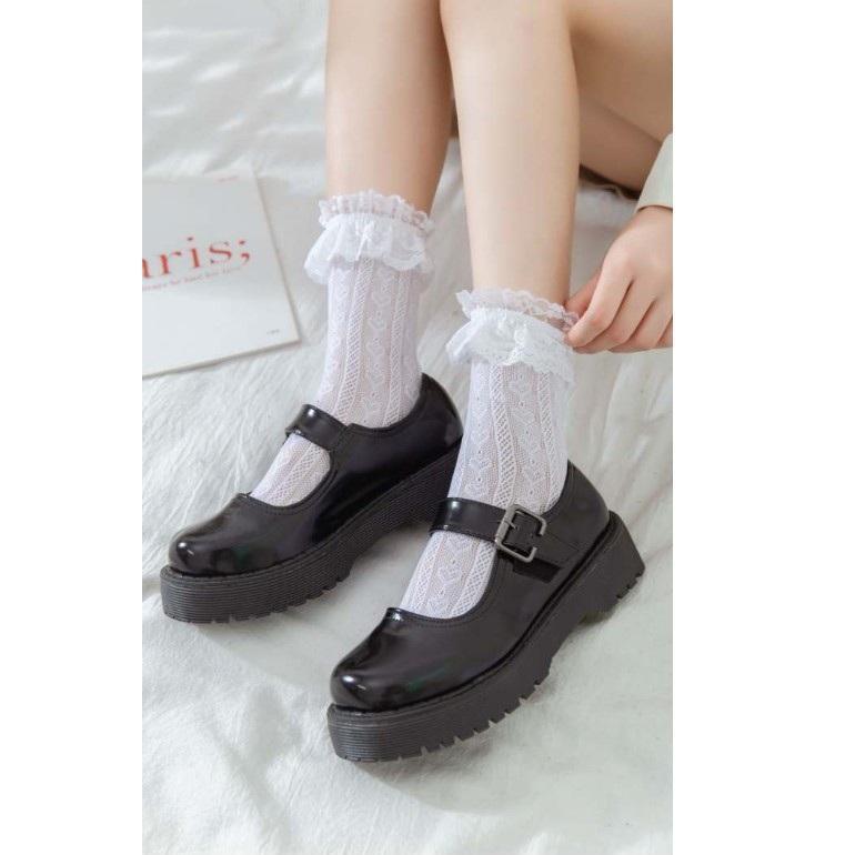 Tất bắp chân Ren Lưới Họa Tiết, Viền Thêu Hoa phong cách lolita, dễ thương, GợiCảm và cá tính Cho Nữ Women