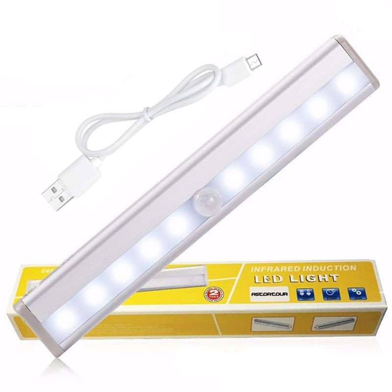 Đèn 10 Led cảm biến chuyển động hồng ngoại ( Tặng kèm 01 đèn led mini cắm cổng USB màu ngẫu nhiên