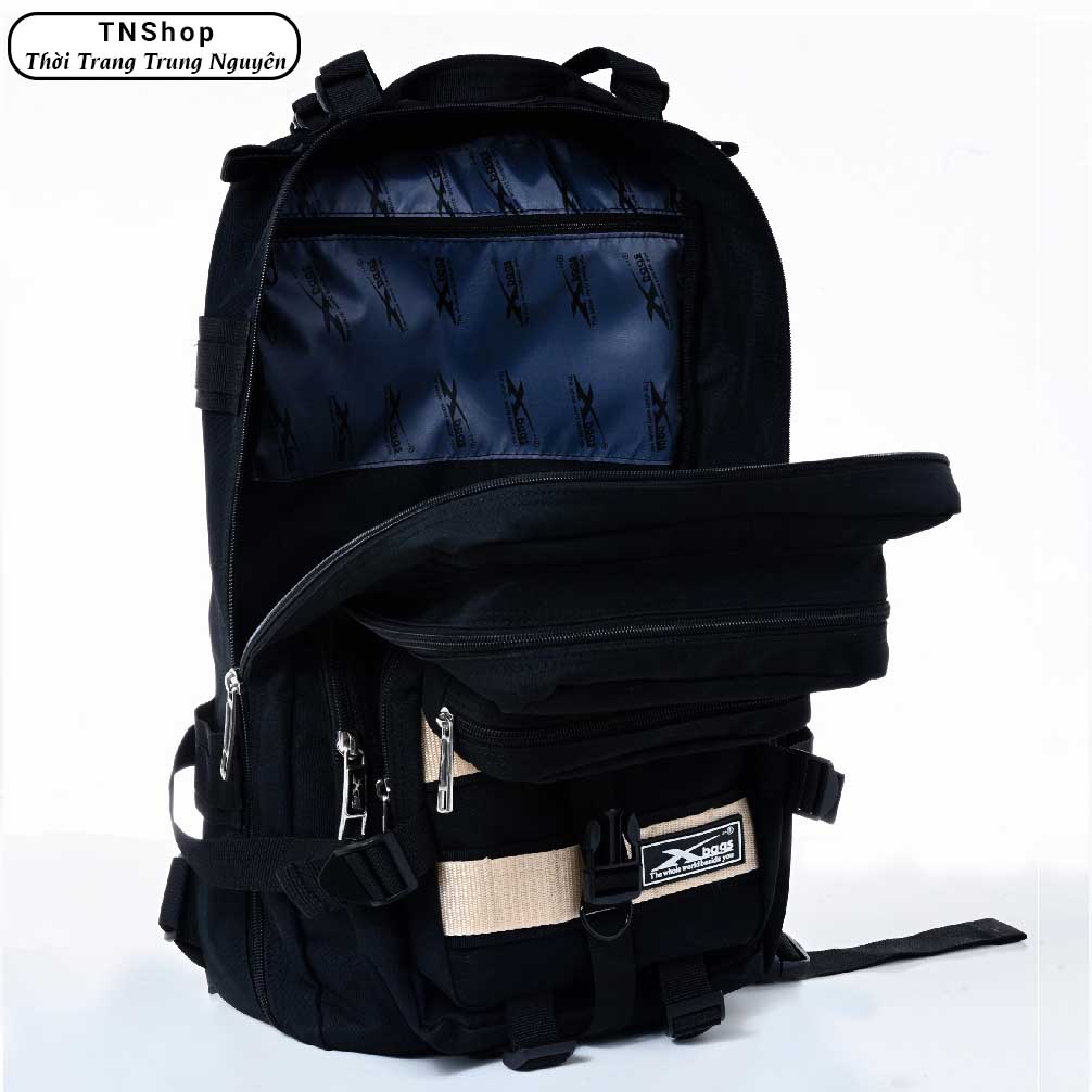 Balo Du Lịch Xbags Hike XB 1003 - Balo Phượt Chuyên Dụng Cỡ Lớn, Vải Chống Nước Bền Bỉ, Có Đệm Lưng Trợ Lực, Nhiều Ngăn Tiện Lợi