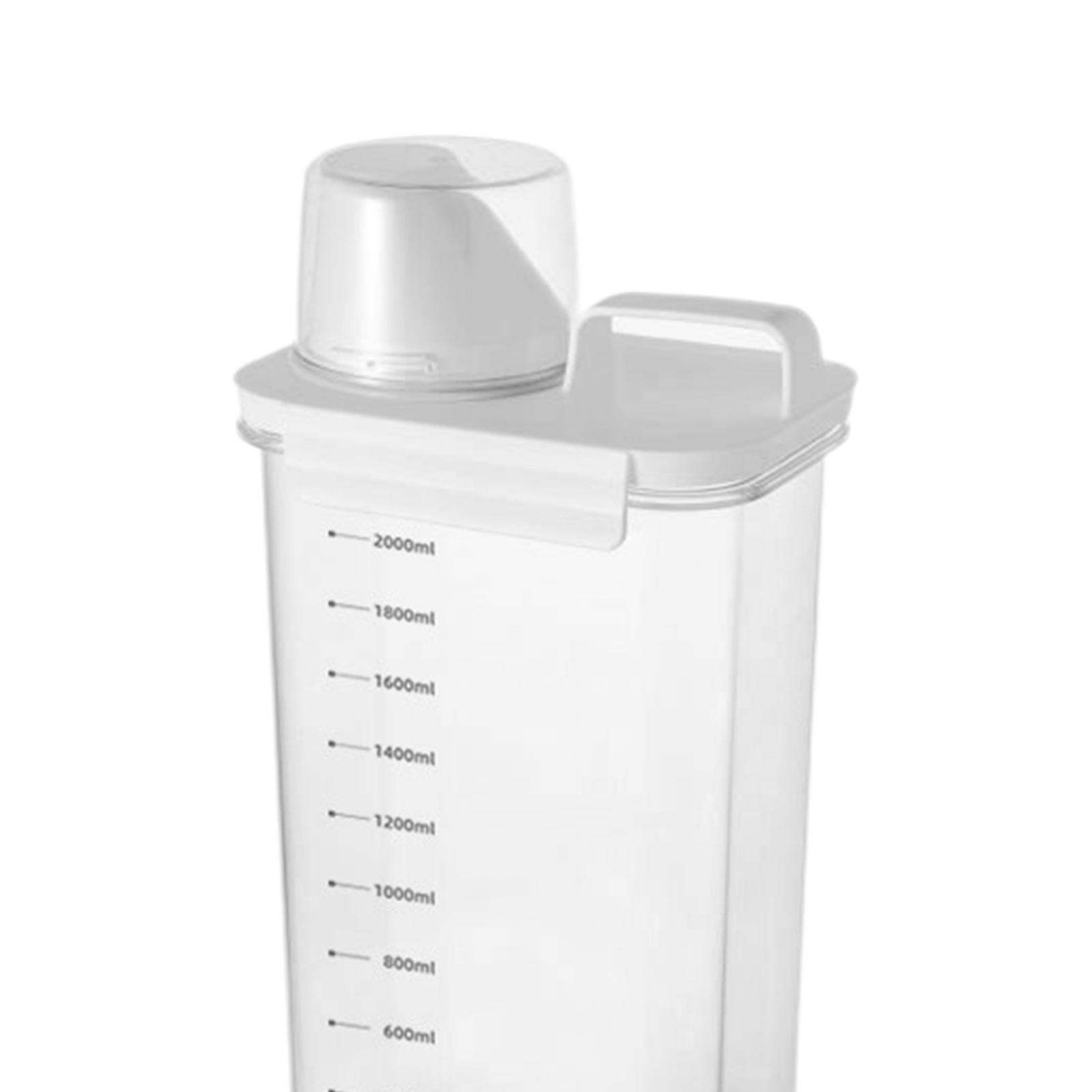 Laundry Powder Storage Tank Dry Food Airtight Container Clear Multiuse Fabric Softener Dispenser Laundry Liquid Dispenser for Toilet