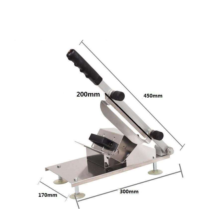 Máy thái thịt, dao thái thịt đông lạnh chất liệu inox chống gỉ, có gai chống trượt lưỡi dao sắc bén