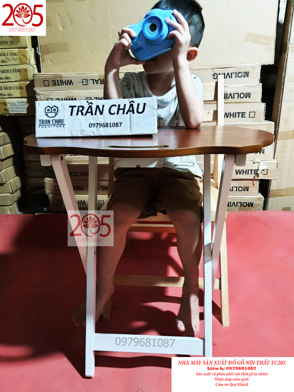 Bàn  gấp gỗ TC205 - 60x40x66 cm