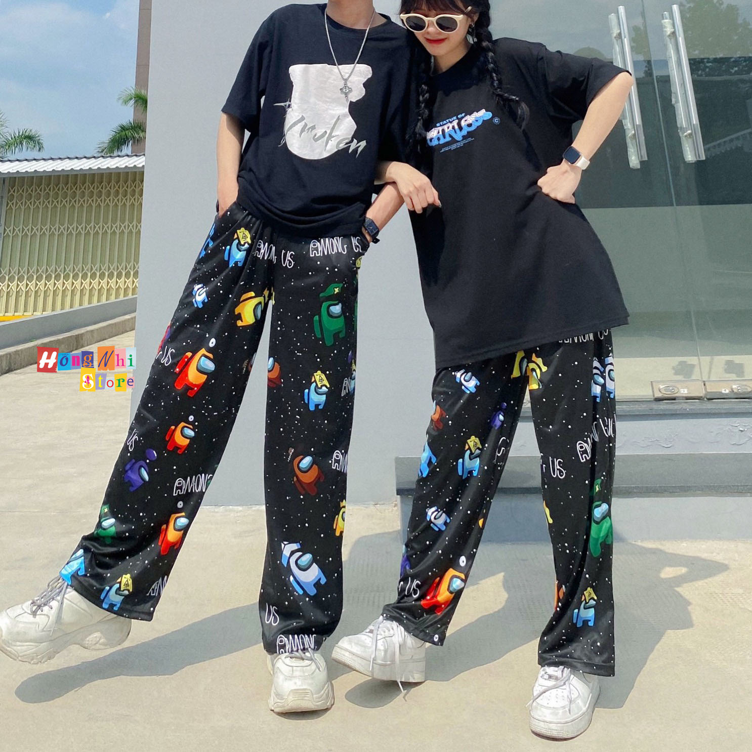 Quần Hoạt Hình Dài Ống Rộng Vũ Trụ AMONG US Cartoon Pant V2 Oversize Ulzzang Unisex - MM