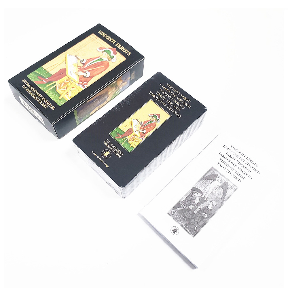 Bộ Bài Visconti Tarot 7x12 Cm Tặng Đá Thanh Tẩy