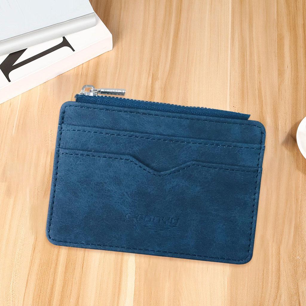2 PCS Slim Credit Card Holder PU Leather Mini Portable Fashion Unisex Wallet