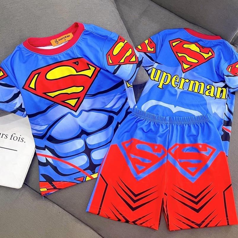 Bộ quần áo siêu nhân cho bé trai bộ siêu nhân cho bé 10-33kg Củ khoai tây shop in 3D mềm mịn cực đẹp giá đặc biệt