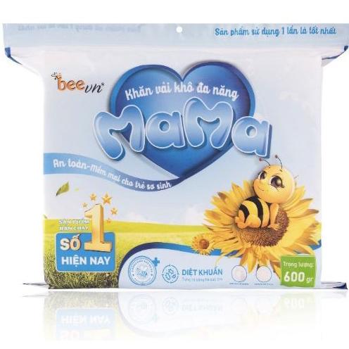 Khăn khô đa năng Mama 600g - mềm mại kháng khuẩn an toàn sử dụng cho bé (HSD 2028)