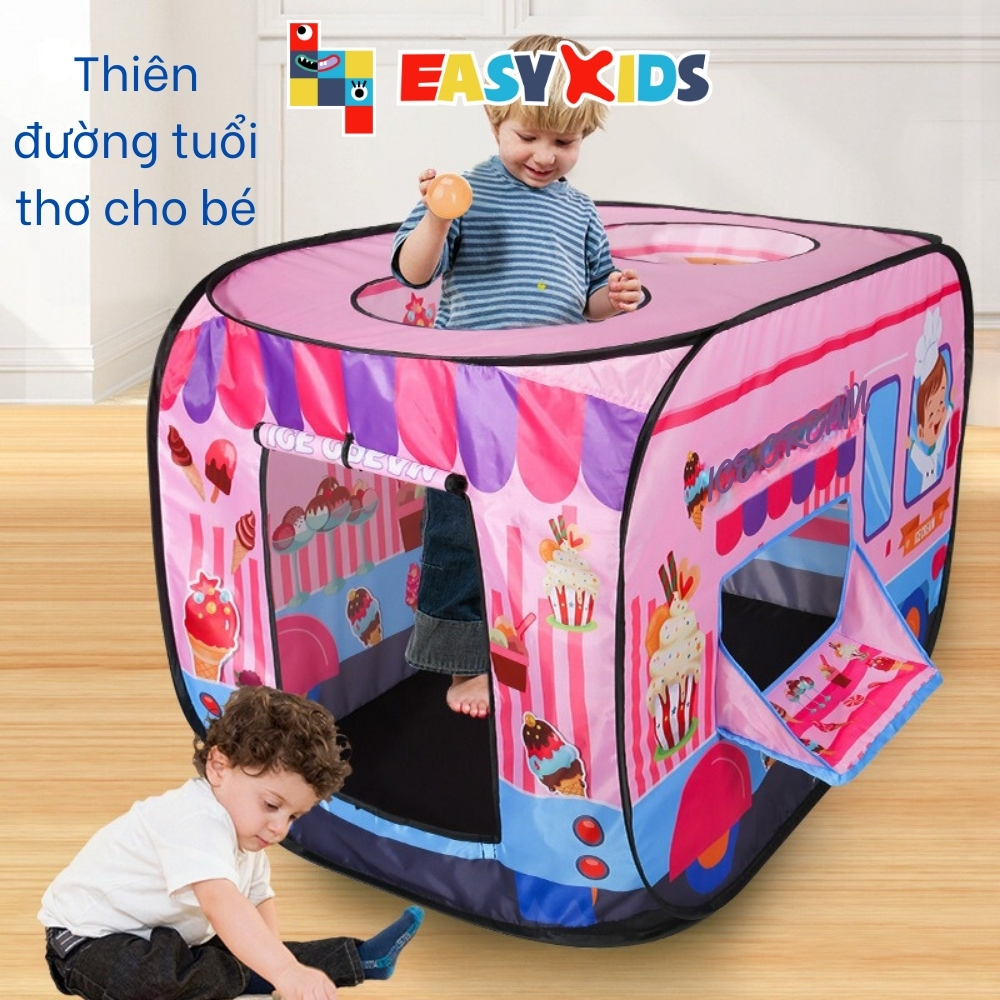 Lều Cho Bé Trai Bé Gái Công Chúa, Nhà Lều Vải Trẻ Em Cho Bé Ngủ Riêng Chơi Trong Nhà Ngoài Sân Có Khung Thép Dẻo Dễ Gấp