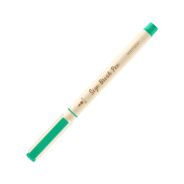 Bút Lông Brush Sign Pen 1 mm - Luyện Calligraphy - Thư Pháp - Writech W827 - Ade Green