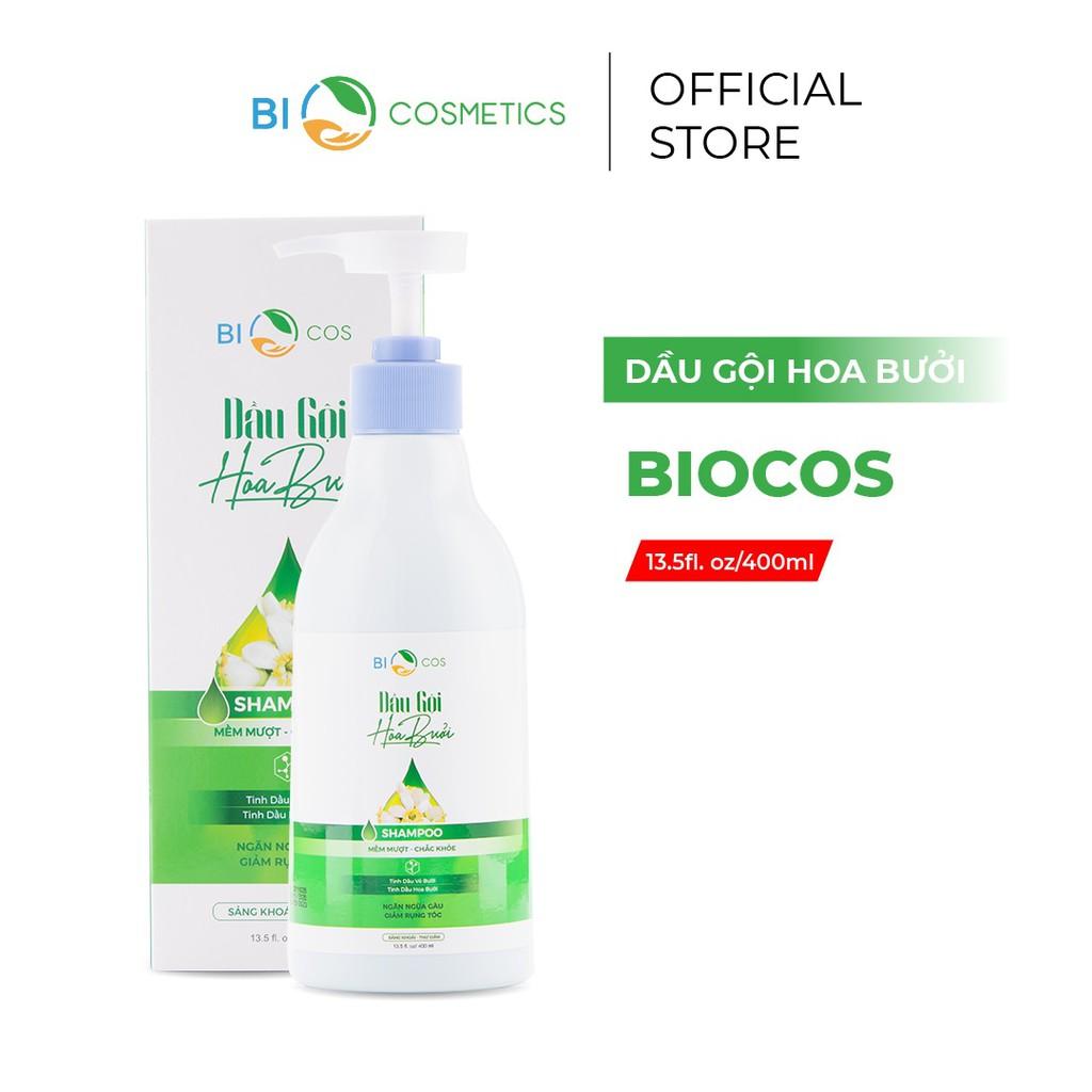 Dầu Gội Đầu Hoa Bưởi BIOCOS - 400ml Sạch Gầu, Mềm Mượt, Ngăn Ngừa Rụng Tóc