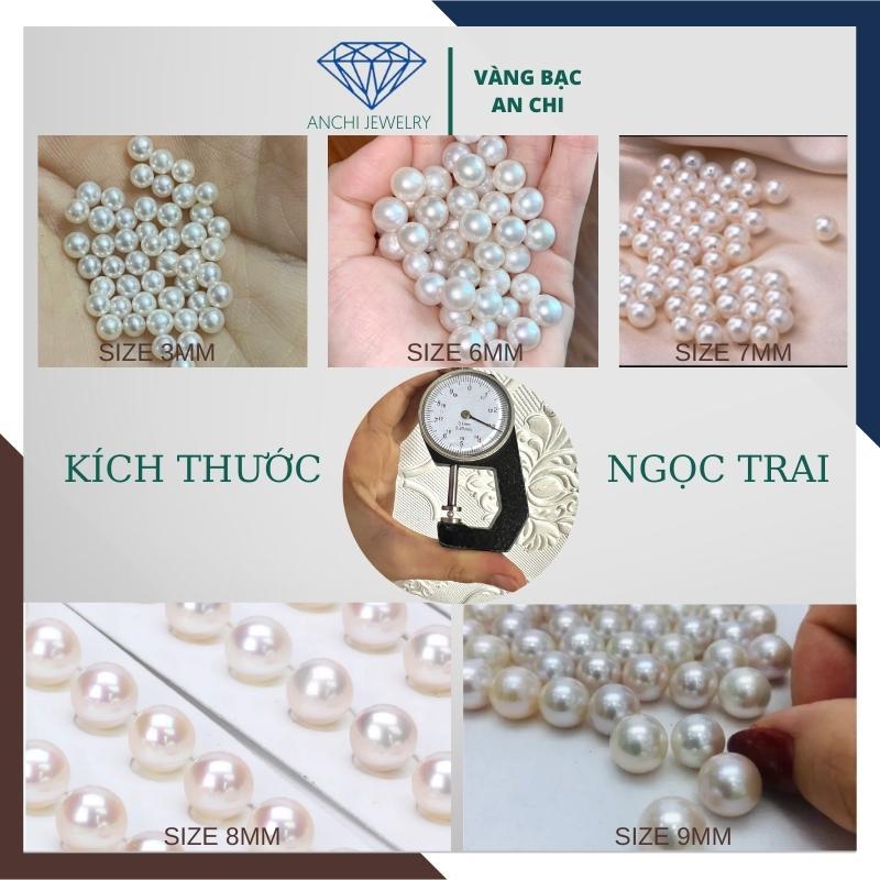 Hạt trai nước ngọt tròn đều, độ bóng 5A làm bông tai / mặt nhẫn / dây chuyền. Anchi jewelry