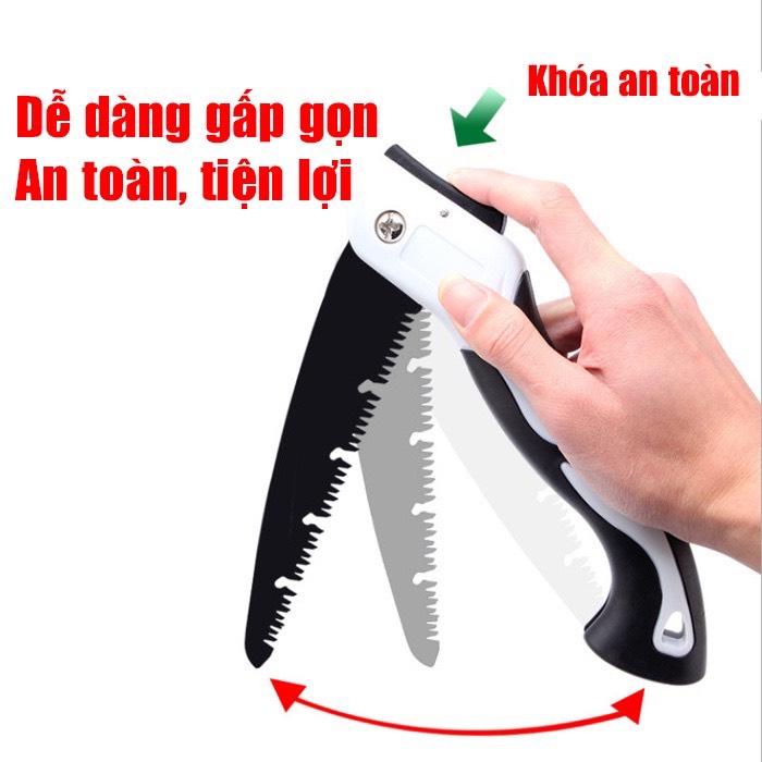 Hình ảnh Cưa Cây Cưa Gỗ Cưa Xếp Lưỡi Thép Hợp Kim SK5 - Cưa Cầm Tay Gấp Gọn