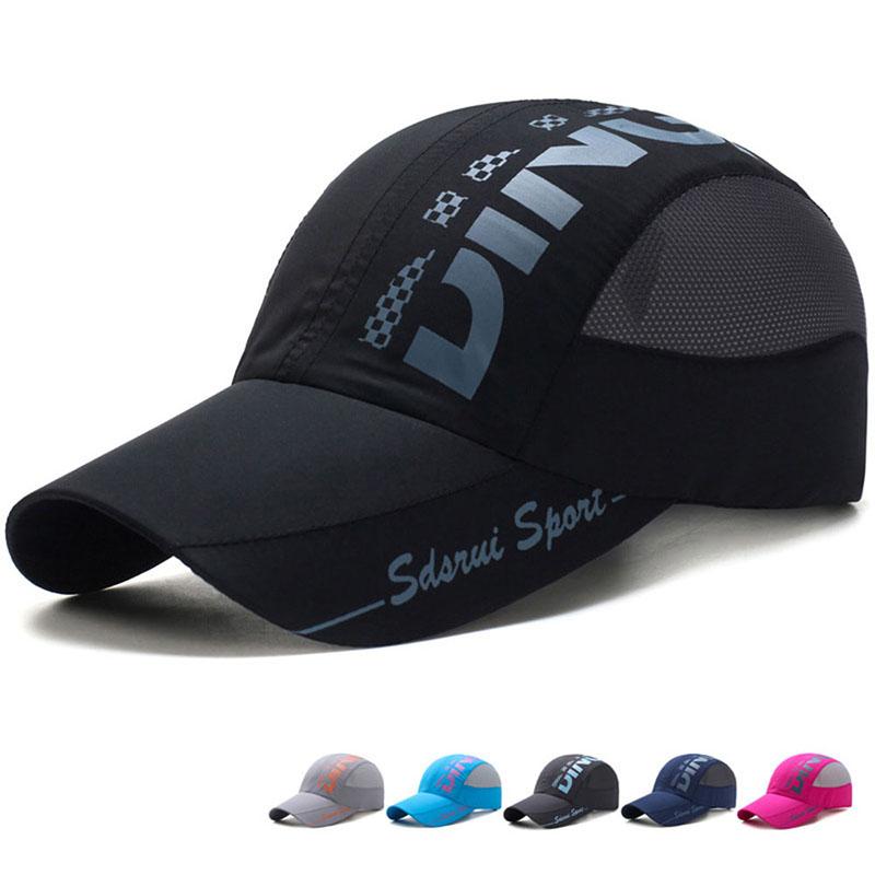 Mùa hè Nam Nữ Mũ Bóng Chày Câu Cá Ngoài Trời Chống Thấm Nước Hat Thời Trang Thư Thoáng Khí Che Nón Snapback Thể Thao Chạy Mồ Hôi Color: Dark Gray Size: 56-60cm