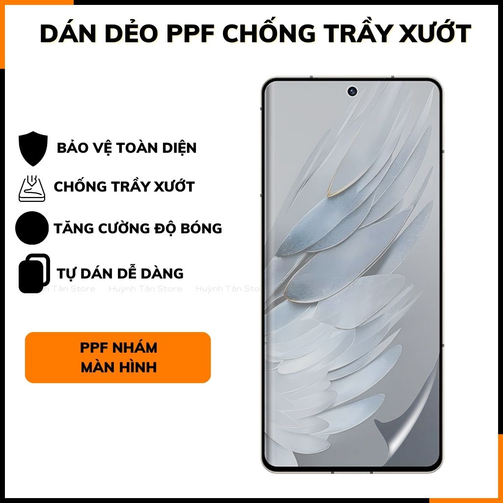 Dán dẻo ppf nubia z50s pro trong suốt hoặc nhám chống bám vân tay bảo vệ camera mua 1 tặng 1 phụ kiện điện thoại huỳnh tân store