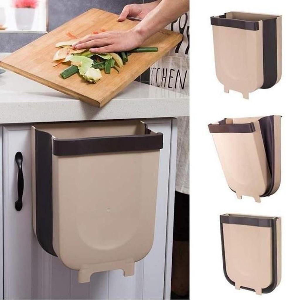 Thùng đựng rác đa năng gấp gọn có móc cài