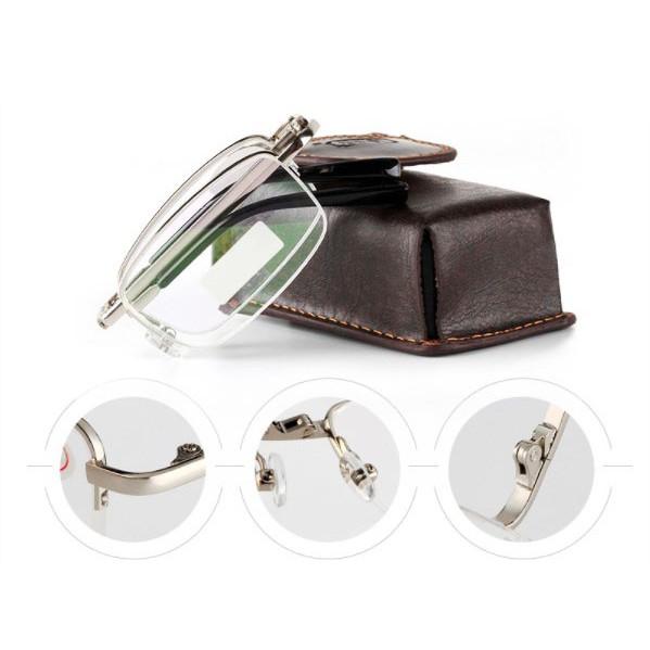 Kính lão thị gập gọn kính viễn thị nam nữ nửa viền màu bạc sáng sang trọng cao cấp KVG10UNIQUI BẢO HÀNH