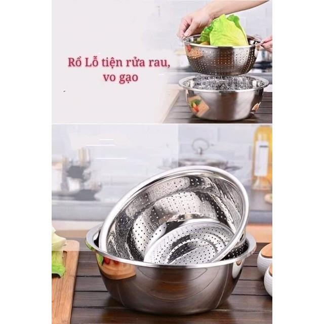 Set 5 rổ inox tiện dụng