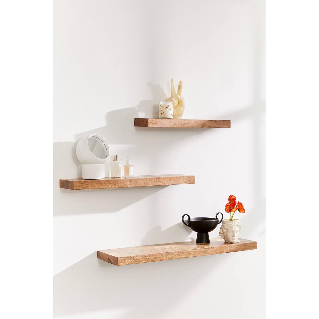 Bộ 3 Kệ Âm Tường Gỗ Tự Nhiên