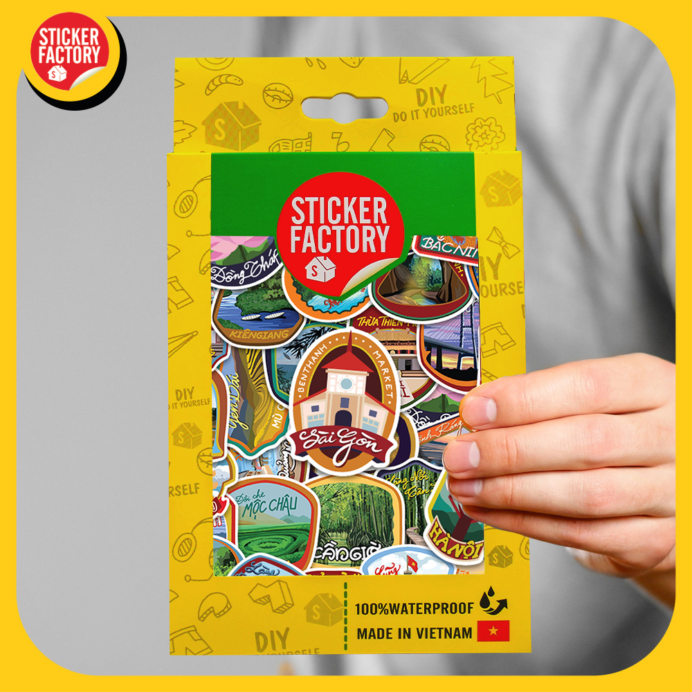 Welcome to Vietnam - Set 100 sticker decal hình dán dễ thương - STICKER FACTORY