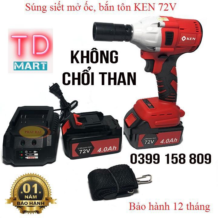 Máy siết bulong KEN Dùng Pin 72V KHÔNG CHỔI THAN