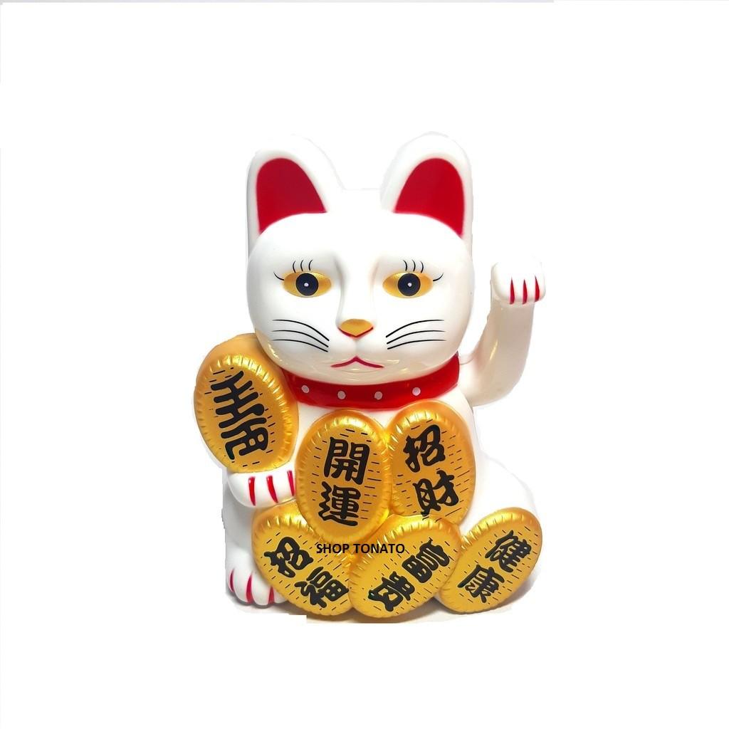 MÈO THẦN TÀI, MÈO MAY MẮN MANEKI NEKO Y11014,Y11015,Y11016 VẪY TAY CAO 11.5CM,15CM,16CM