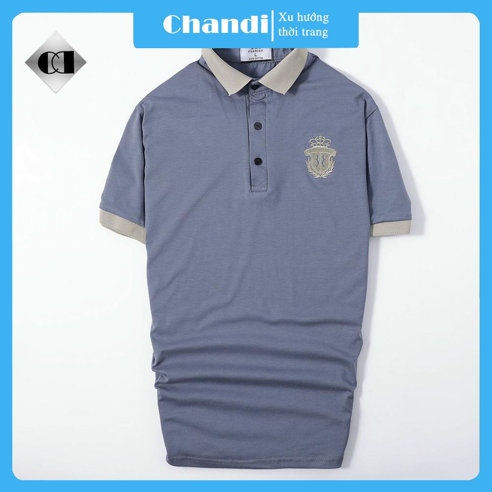 Áo Thun Nam Ngắn Tay Có Cổ Chandi, Chất Thun Cotton Xịn Thấm Hút Mồ Hôi Mẫu Mới Hot Trend NB3