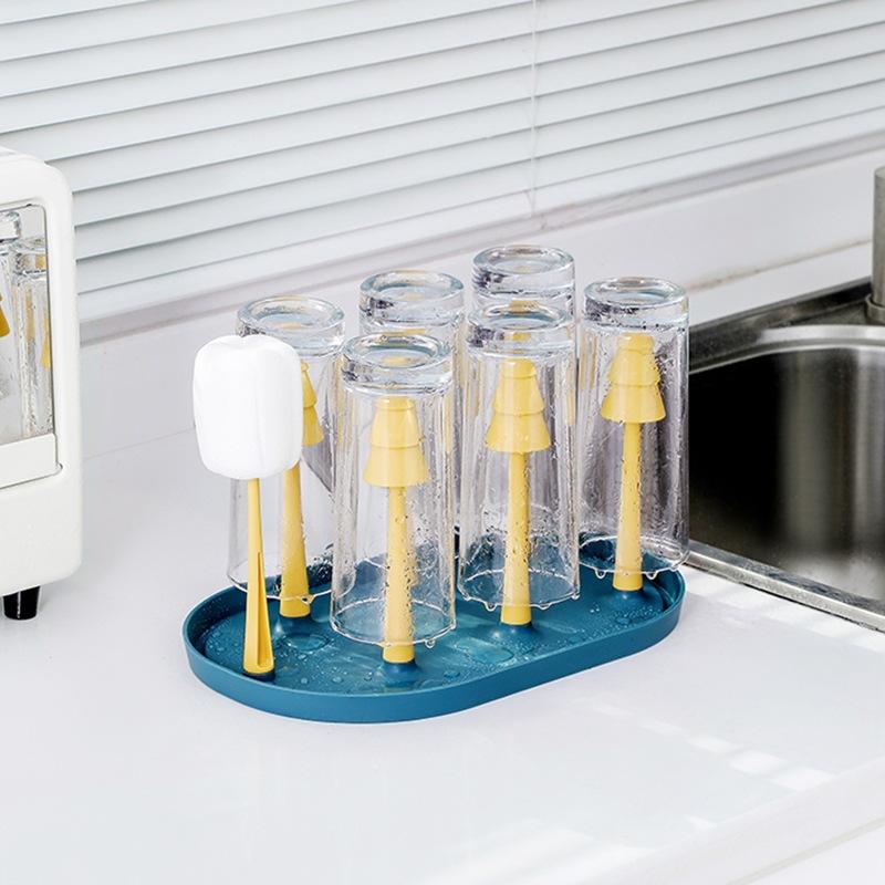 Giá khô chai, giá đỡ nhỏ giọt, giá nhỏ giọt, giá nhỏ giọt, giá đỡ cốc, giá đỡ cốc cho chai thủy tinh pha lê màu vàng