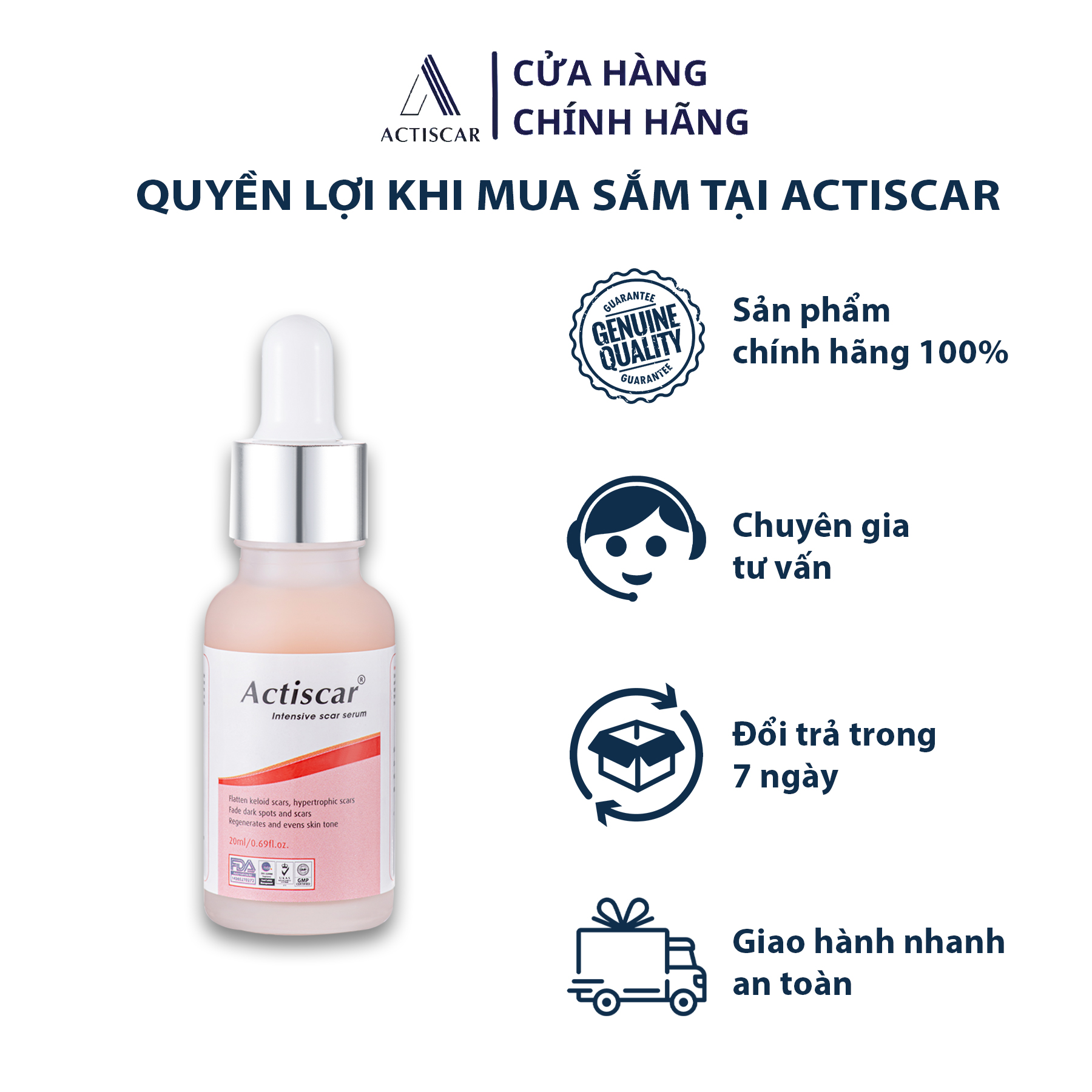 Serum Xóa Sẹo Lồi, Sẹo Phì Đại Actiscar 20ml