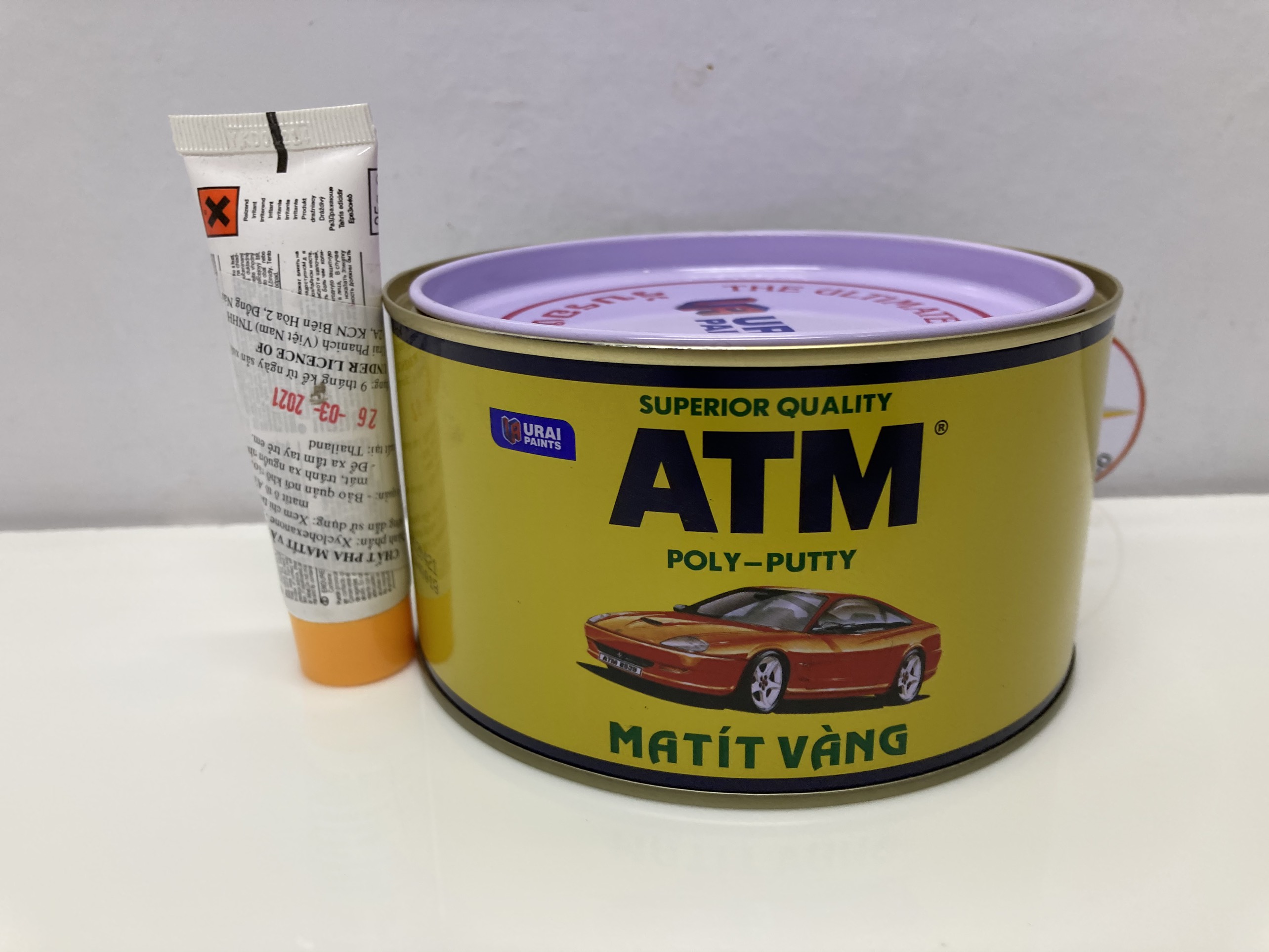 Mattit vàng ATM trét vết lồi lõm sắt thép và gỗ 1kg