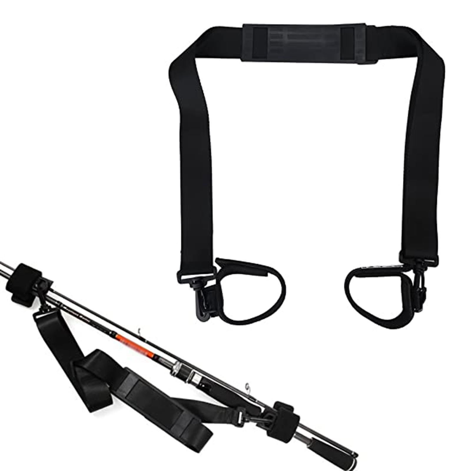 Fishing Belt Fishing Rod Strap, Fishing Shoulder Belt Holder, Tackle Strap, Travel Tackle Holder Fishing Accessories for Rods