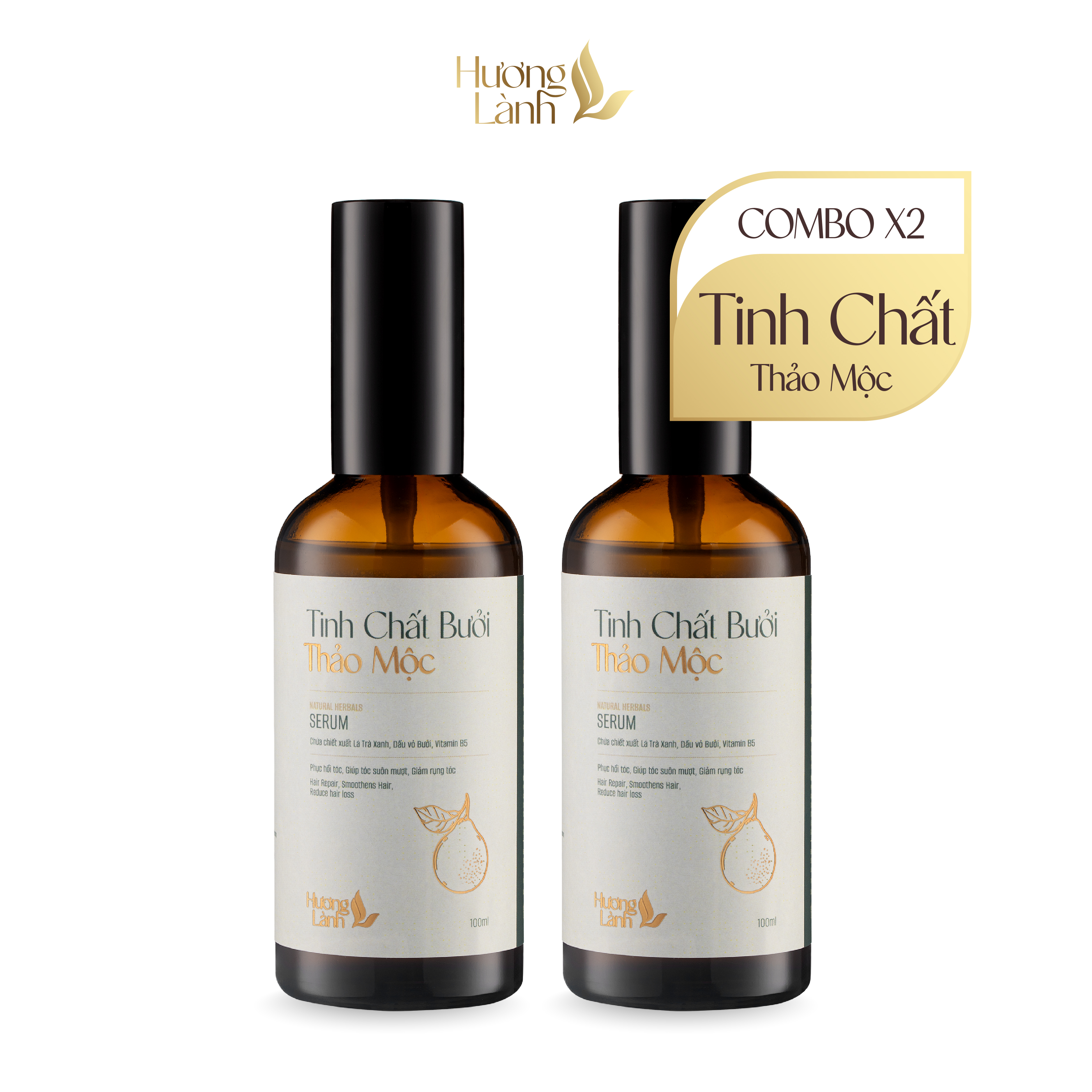 COMBO 2 Tinh Chất Bưởi Thảo Mộc Hương Lành hỗ trợ mọc tóc