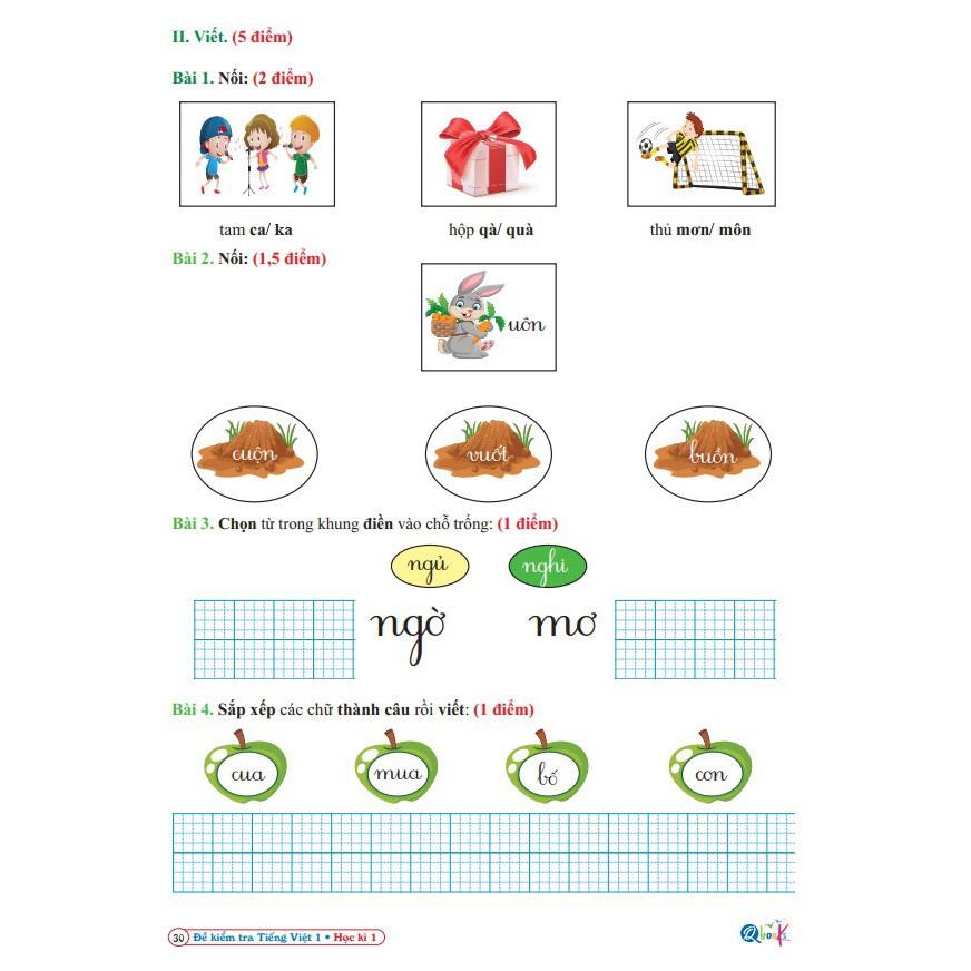 Sách - Đề Kiểm Tra Tiếng Việt 1 - Học Kì 1