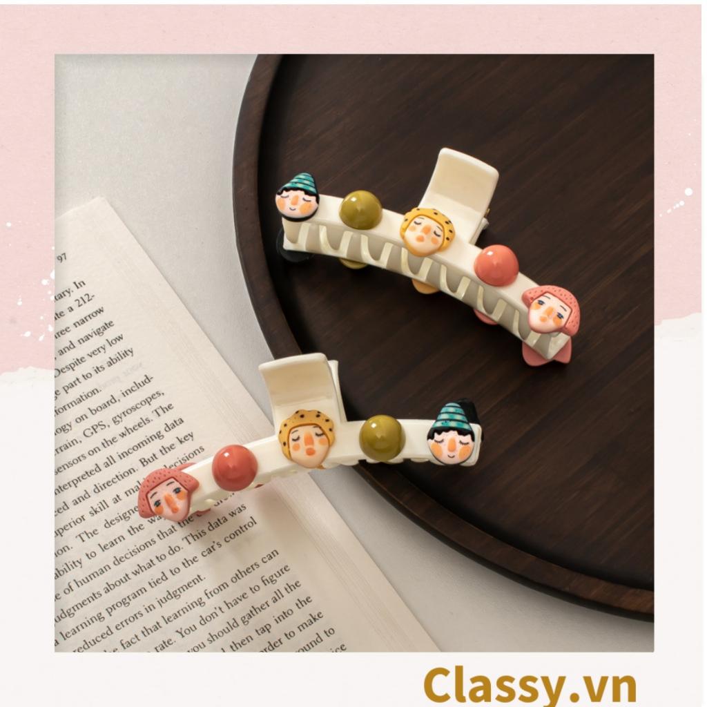 Kẹp tóc mỏ vịt cột tóc Classy kẹp gắp họa tiết sơn dầu hoạt hình cute nghịch ngợm PK912