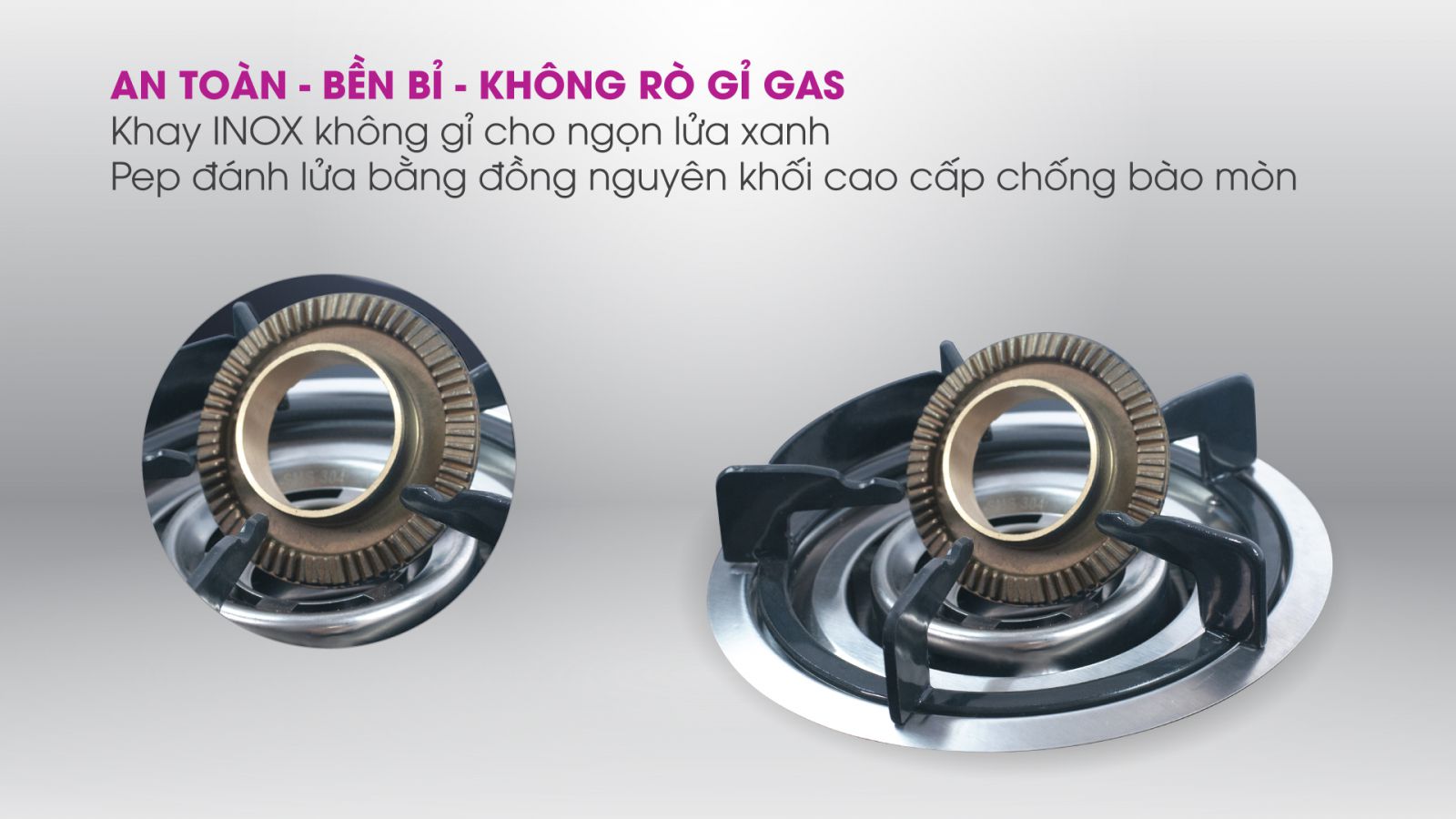 Bếp gas âm cơ Mutosi MG-56C - Công nghệ nhật bản - Hàng chính hãng