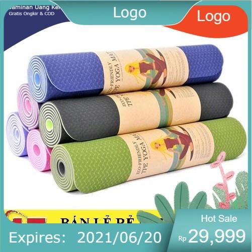 Thảm Tập YOGA, Tập GYM Cao Cấp Chất Liệu TPE 2 Lớp Chống Trơn Tuyệt Đối