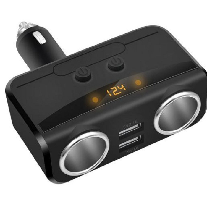 Bộ chia tẩu HY32 2 đầu tẩu, 2 cổng usb