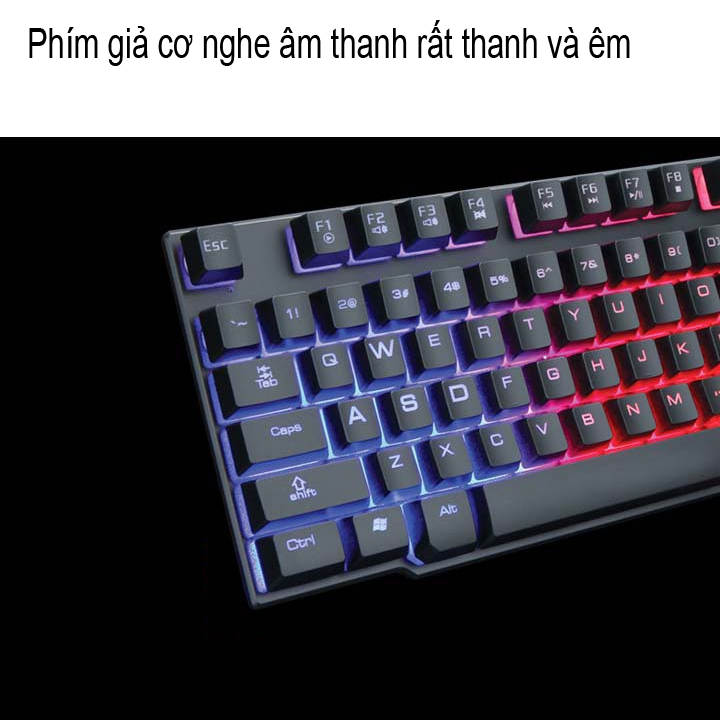 Bộ bàn phím giả cơ và chuột chuyên game R8 1910 Led 7 màu + LÓT CHUỘT