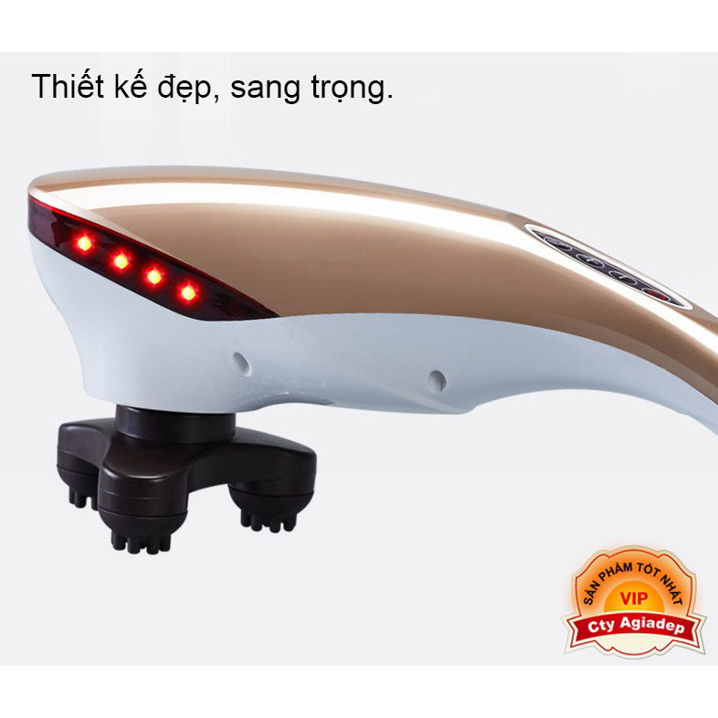 Dụng cụ massage cầm tay + 7 đầu matxa đa năng - Thư giãn đa điểm tay chân lưng bụng vai gáy