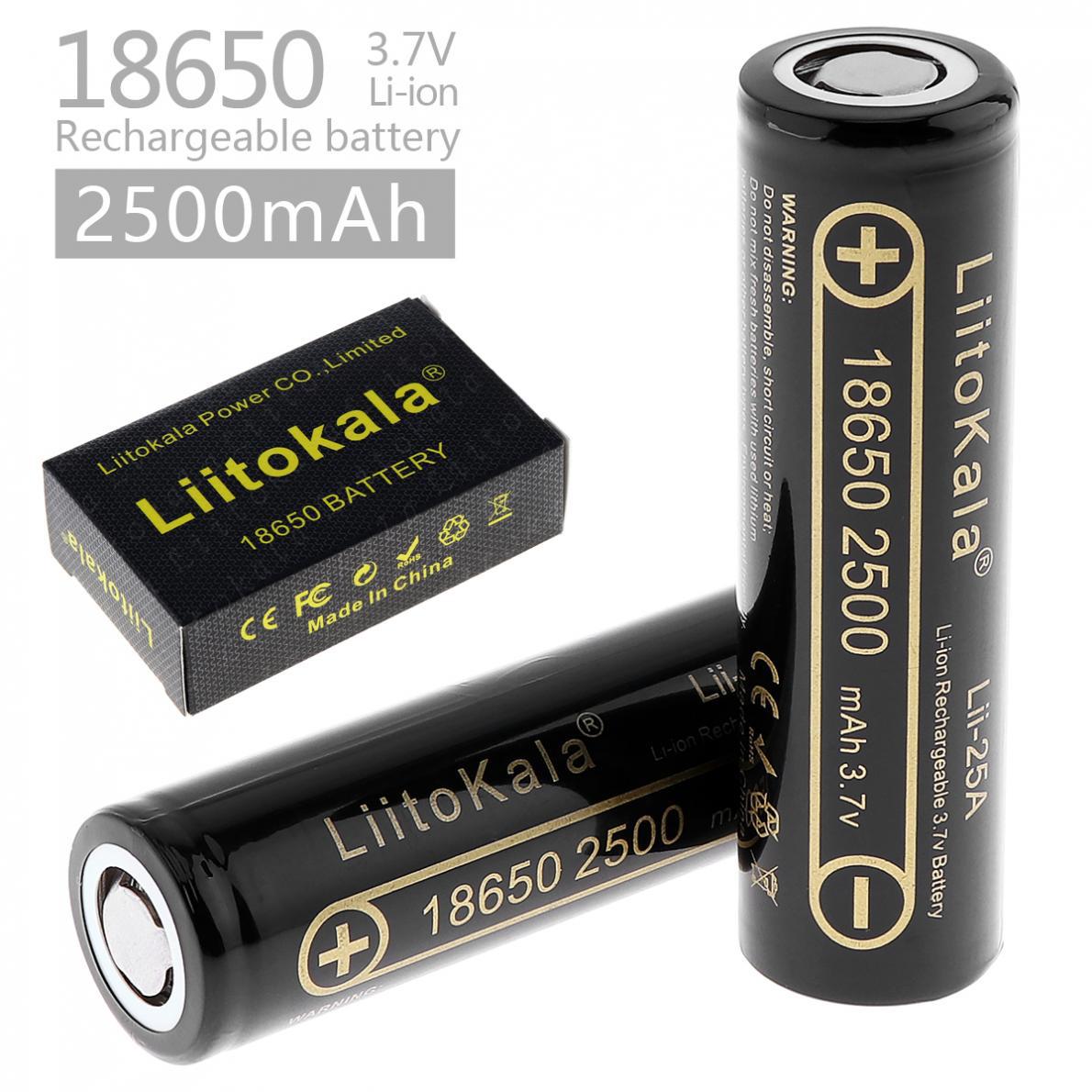 Pin sạc 18650 LiitoKala lii-25A 2500mAh Hàng Chính Hãng