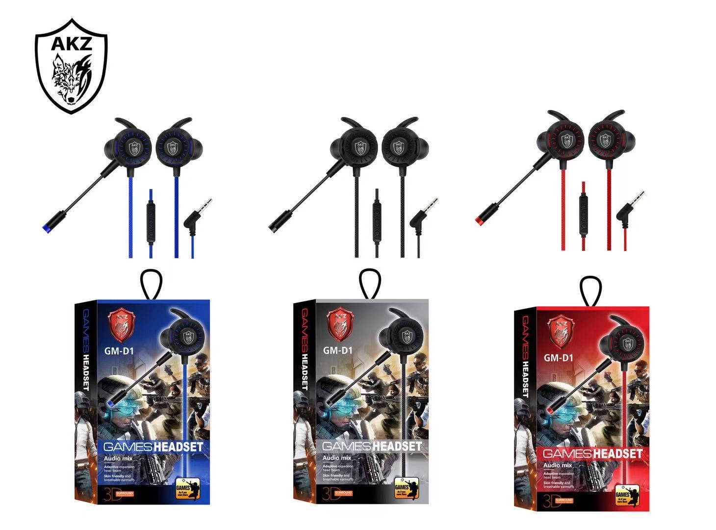 Tai Nghe Gaming Có Mic Rời GM-D1 Âm Bass Lớn -Chống ồn Cực tốt-Random màu