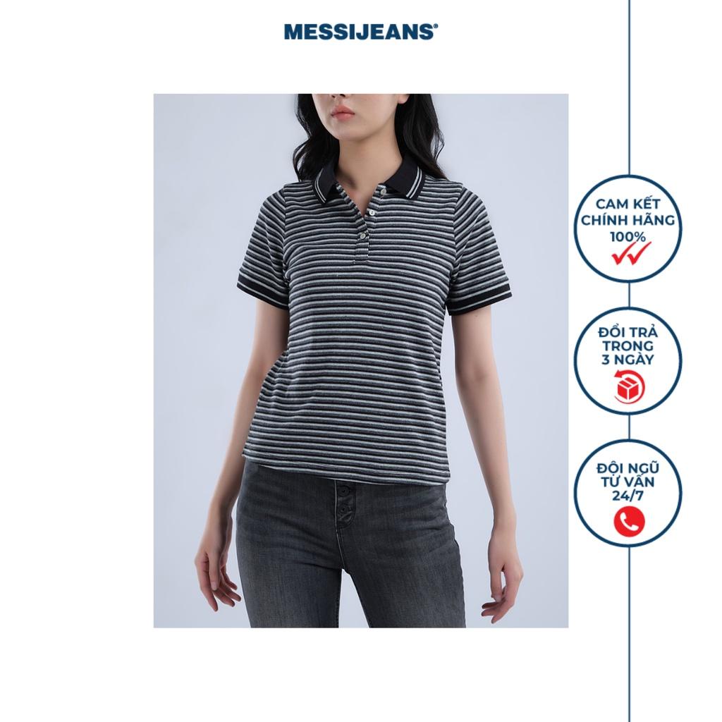 Áo thun polo nữ sọc ngang MESSI WTB0112-20