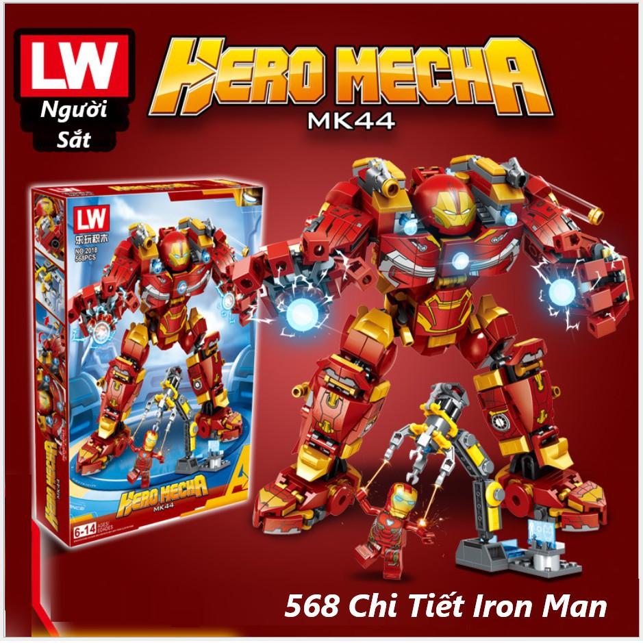 Đồ chơi lắp ráp Hulkbuster Iron man nhiều kích thước LANLAN KIDS lắp ráp mô hình người sắt